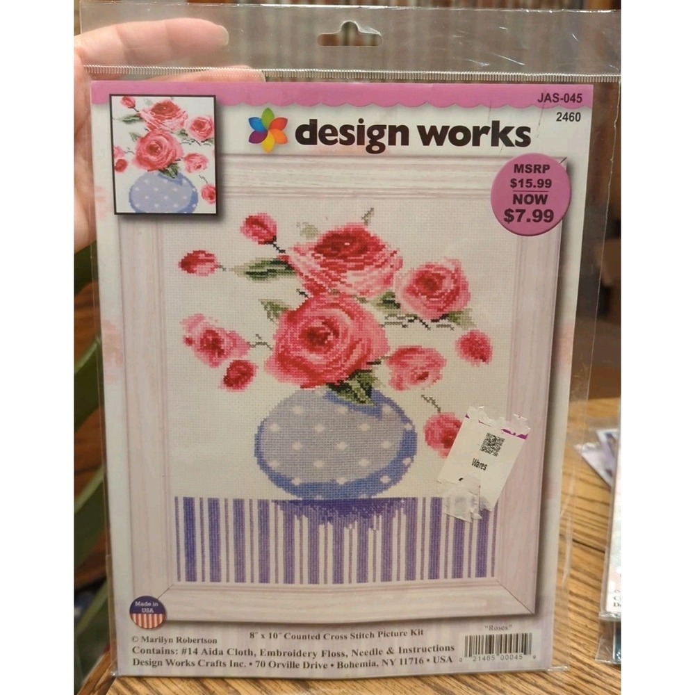 NEW Design Works Counted Cross Stitch Kit JAS-045 "Summer Roses"